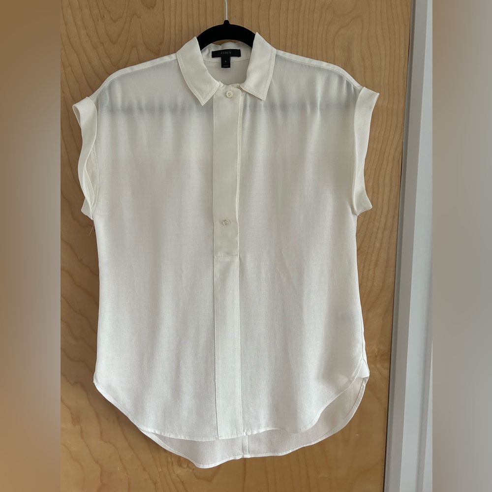 Jcrew women’s white flowy button down